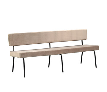 Bronx71 Eetkamerbank Espen taupe velvet 190 cm