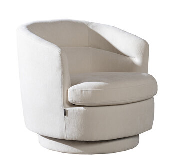 Bronx71 Fauteuil Valerie draaibaar chenille off white