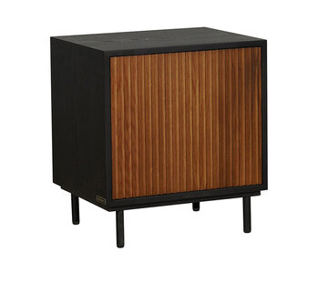 Bronx71 Nachtkastje Yoka zwart/rustiek eiken met lades