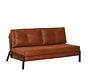 Slaapbank 2 persoons Mikko cognac eco-leer