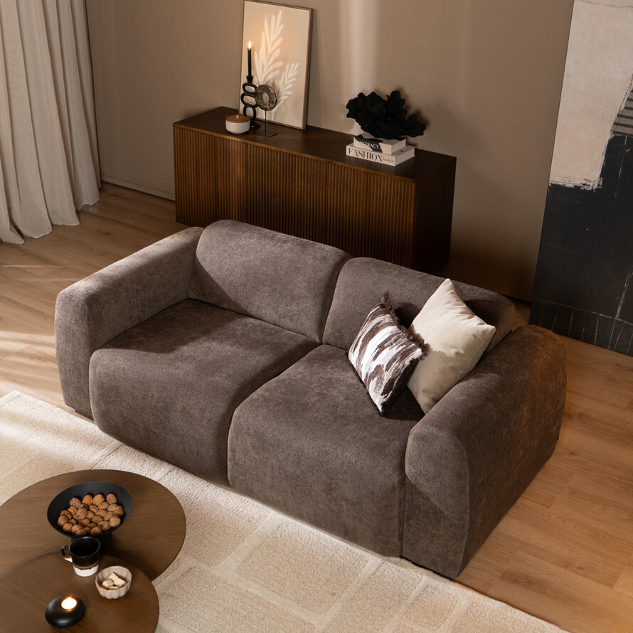 2,5-zits Maine bank bruine chenille