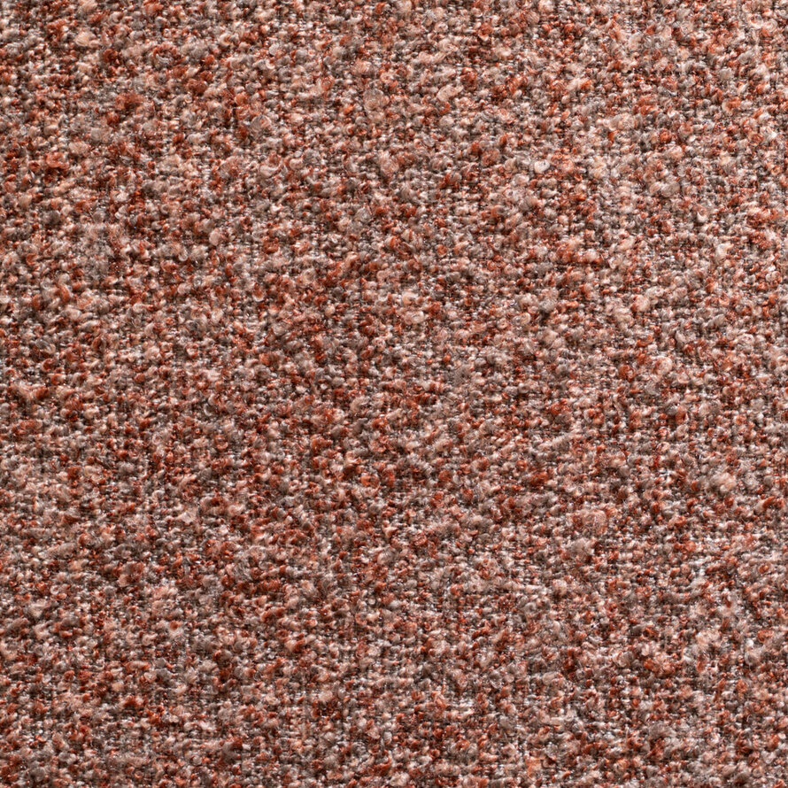 Hoekbank Maine bouclé stof rood/roze rechts