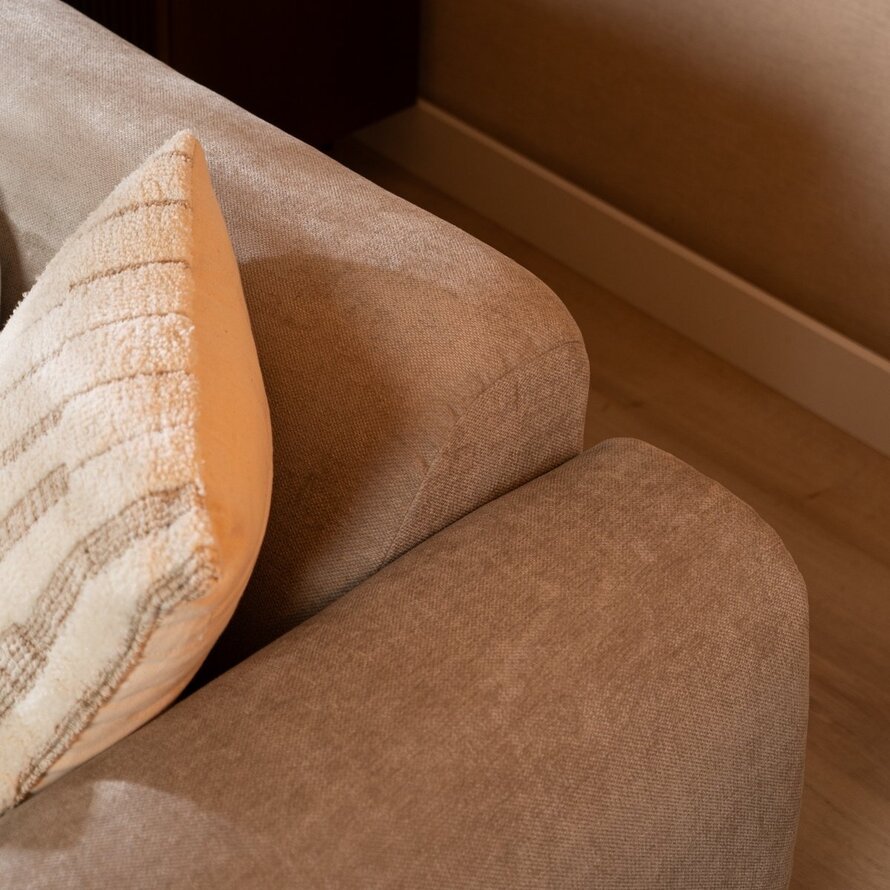 2,5-zits Maine bank taupe polyester stof