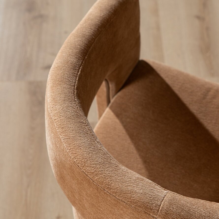 Stoel Bibi chenille terracotta
