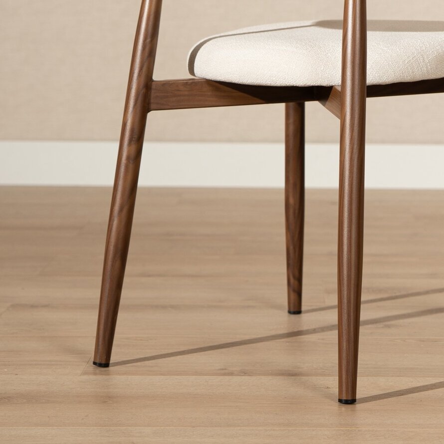Stoel Lara off white linnen