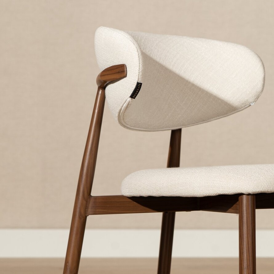 Stoel Lara off white linnen