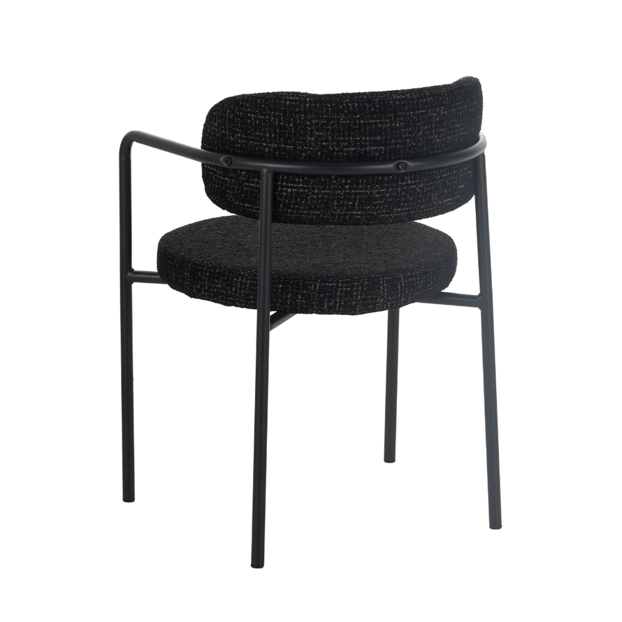 Stoel Nicky polyester zwart