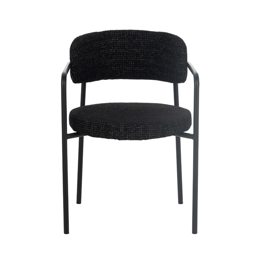 Stoel Nicky polyester zwart