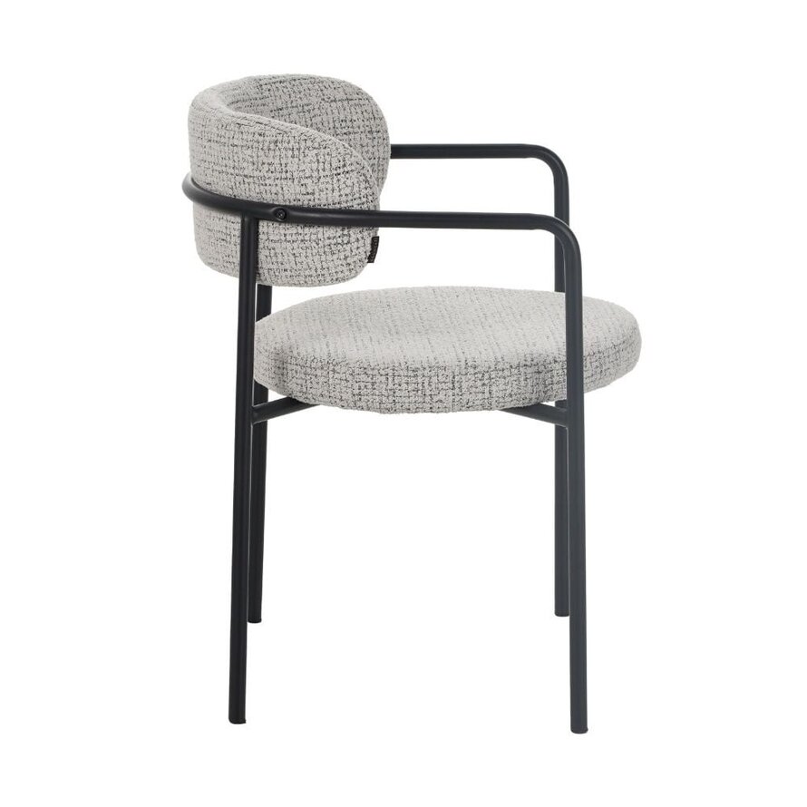 Stoel Nicky off white/zwart