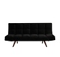 Slaapbank 1,5 persoons Timo zwart velvet
