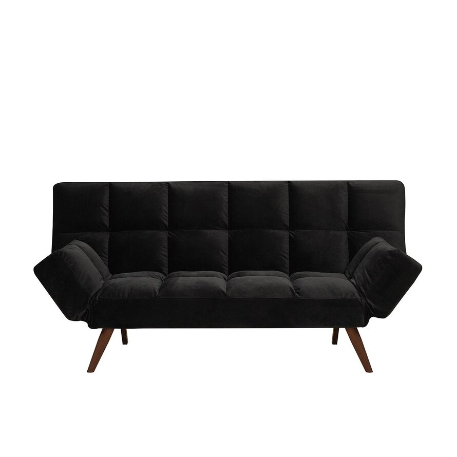 Slaapbank 1,5 persoons Timo zwart velvet