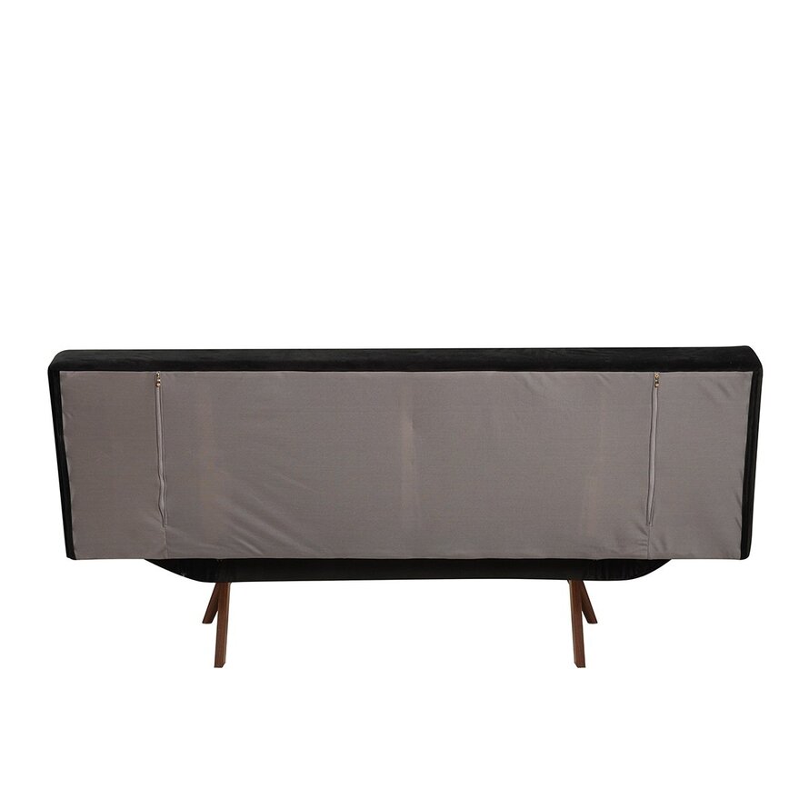 Slaapbank 1,5 persoons Timo zwart velvet