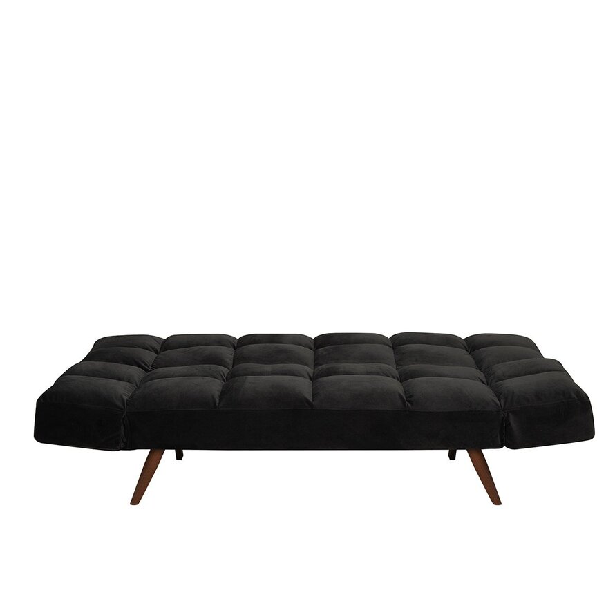 Slaapbank 1,5 persoons Timo zwart velvet