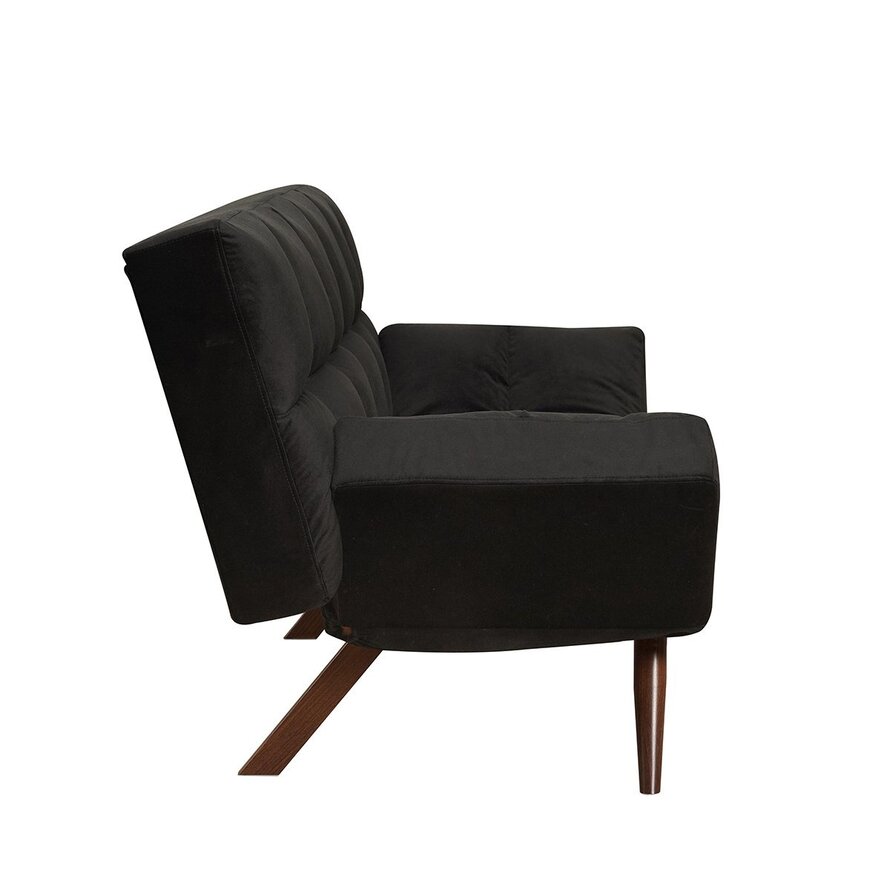 Slaapbank 1,5 persoons Timo zwart velvet