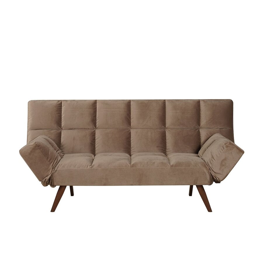 Slaapbank 1,5 persoons Timo taupe velvet