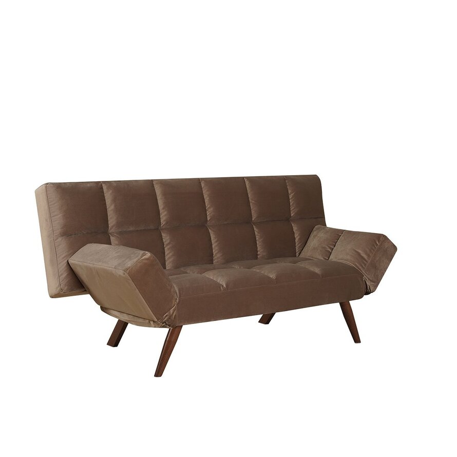 Slaapbank 1,5 persoons Timo taupe velvet