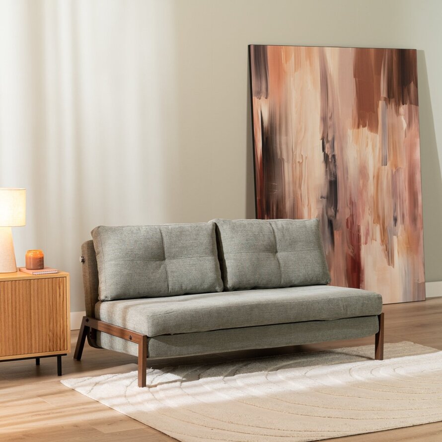 Slaapbank 2 persoons Mikko taupe velvet