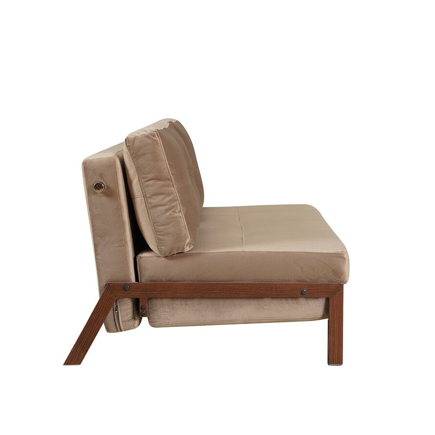 Slaapbank 2 persoons Mikko taupe velvet