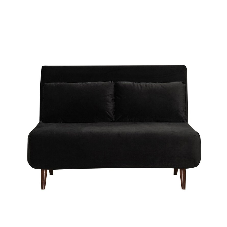 Slaapbank 1,5 persoons Kristian zwart velvet