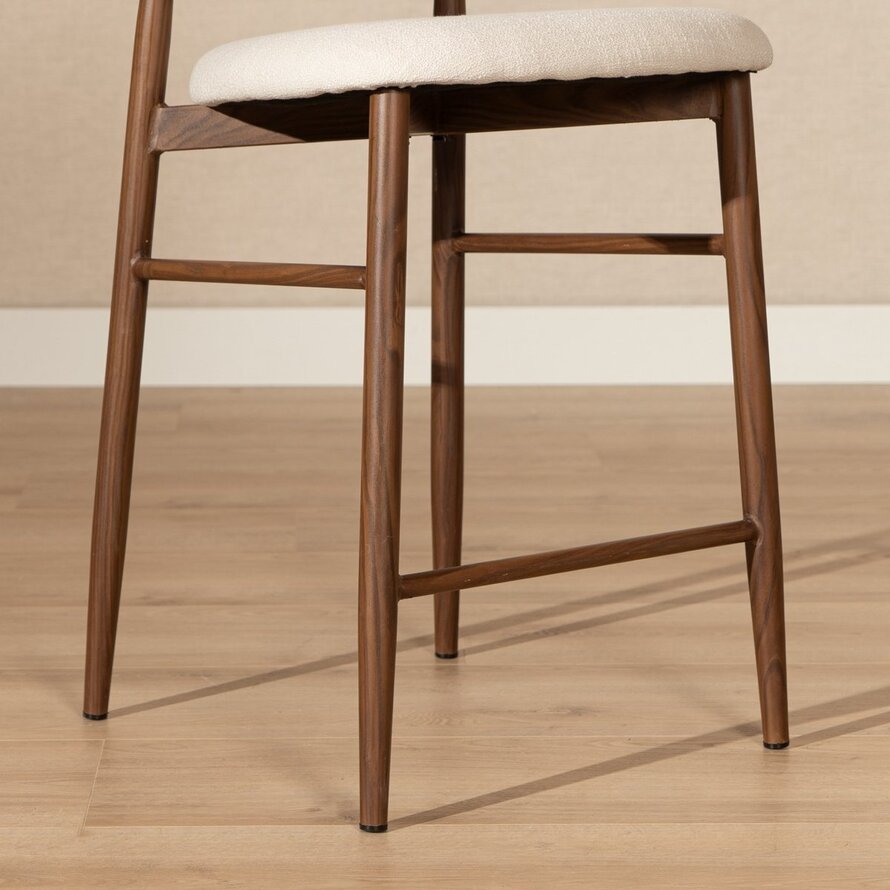 Barkruk Lara off white linnen 70 cm