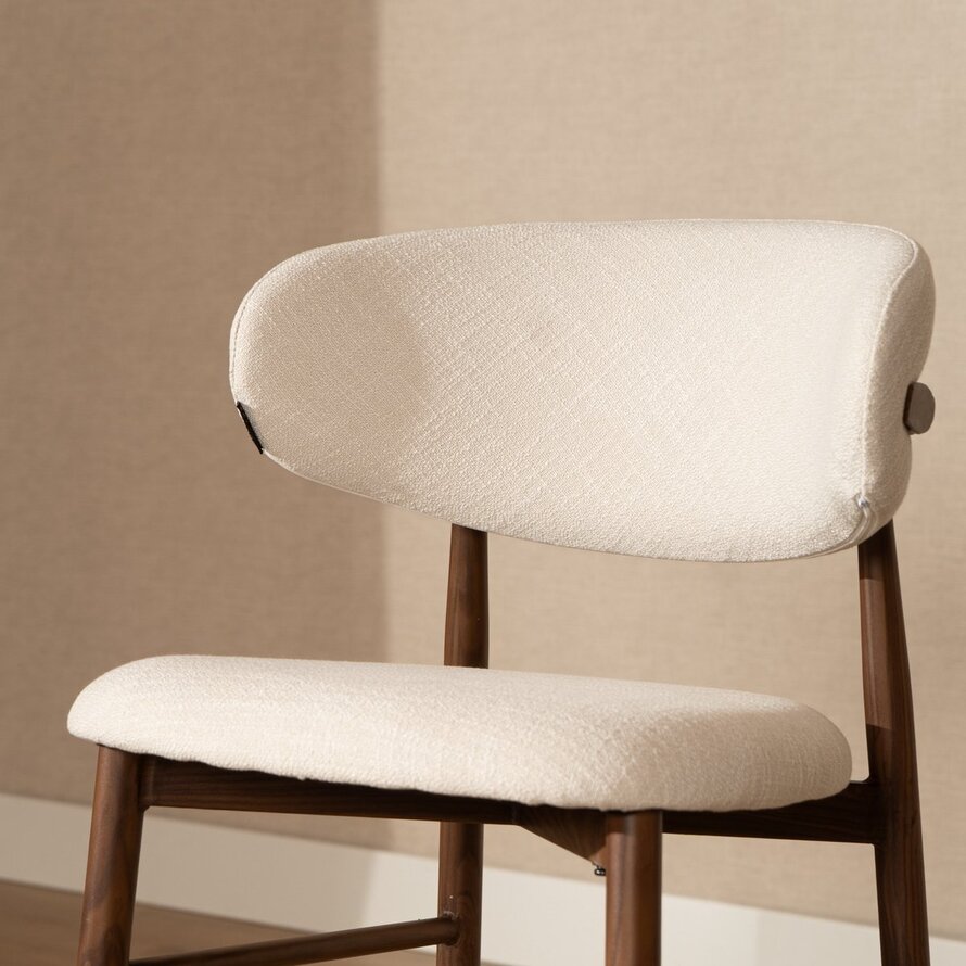 Barkruk Lara off white linnen 70 cm