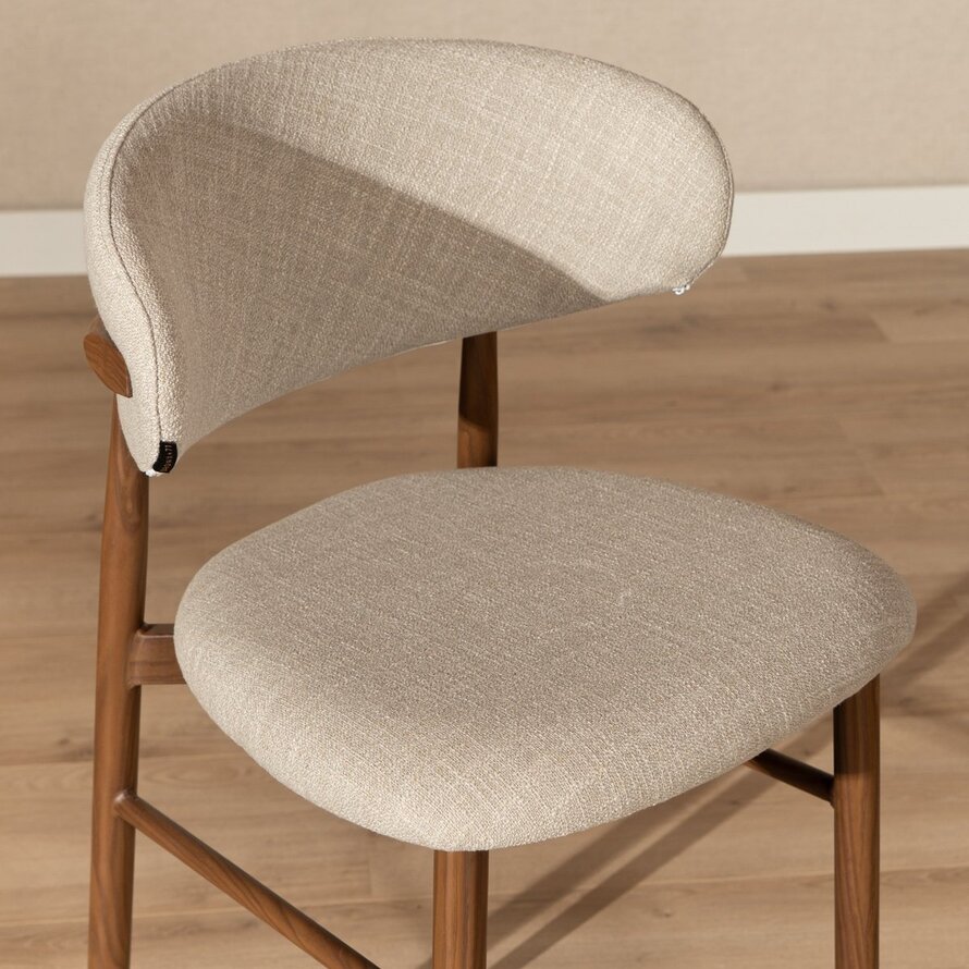 Barkruk Lara taupe linnen 70 cm