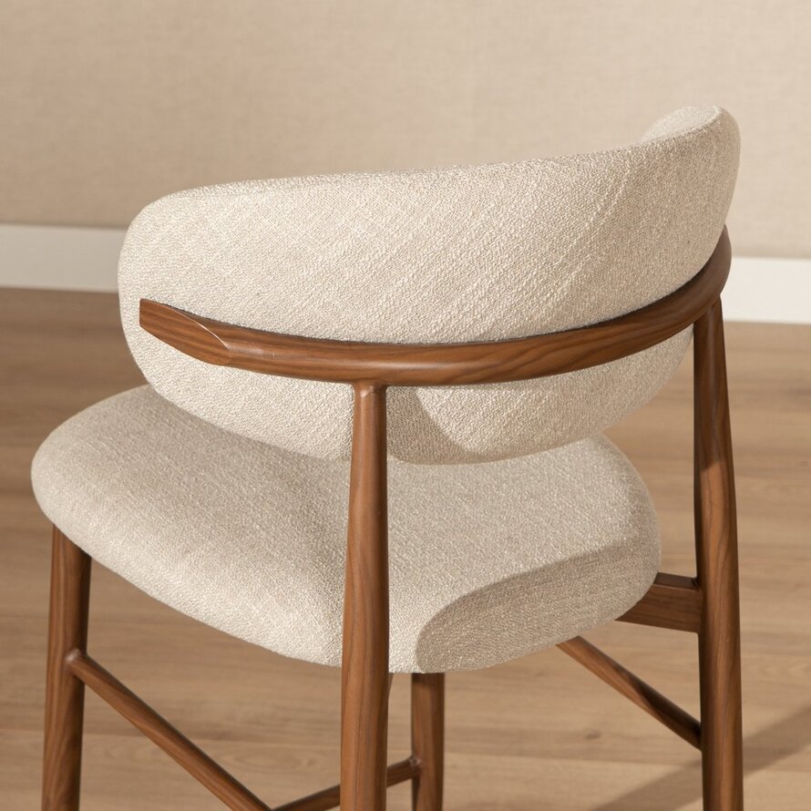 Barkruk Lara taupe linnen 70 cm
