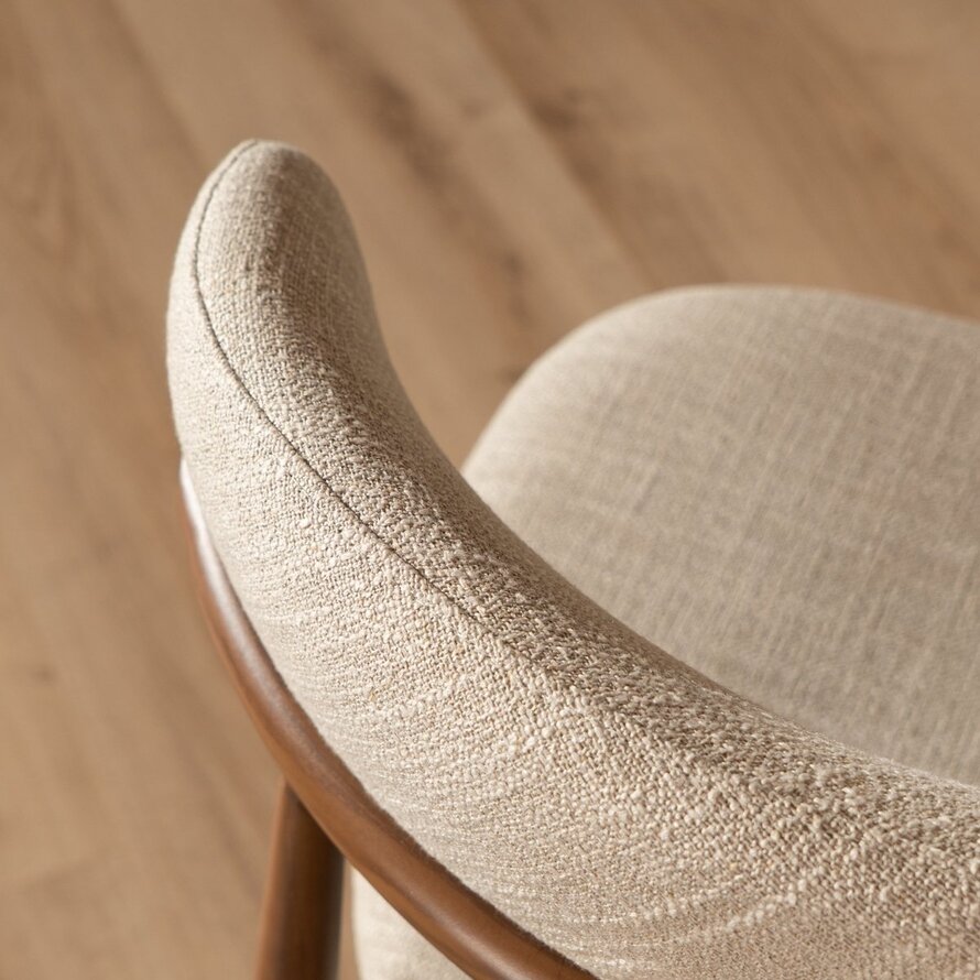 Barkruk Lara taupe linnen 70 cm