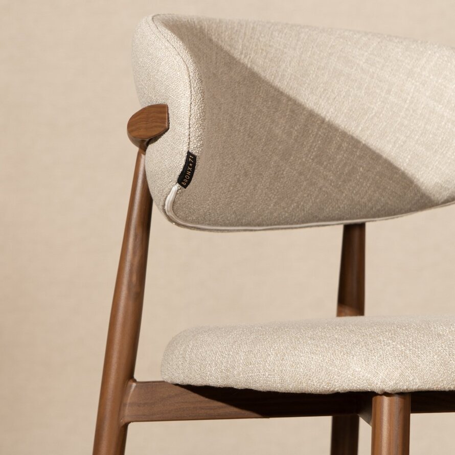 Barkruk Lara taupe linnen 70 cm