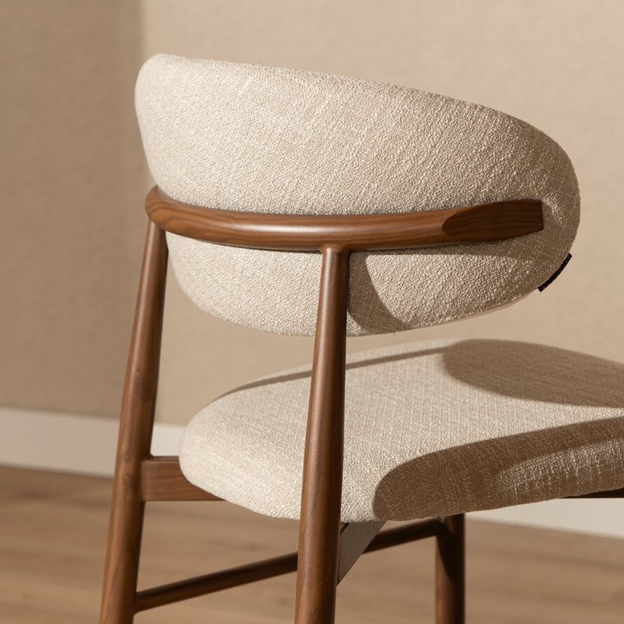Barkruk Lara taupe linnen 70 cm