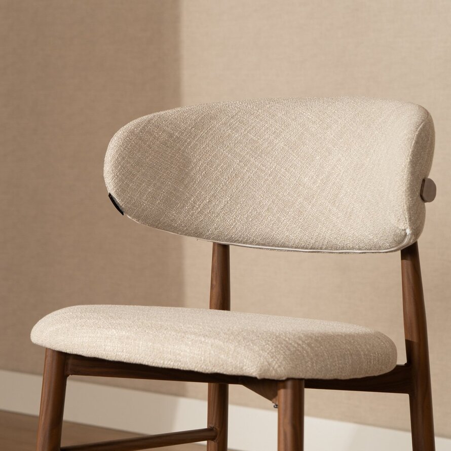 Barkruk Lara taupe linnen 70 cm