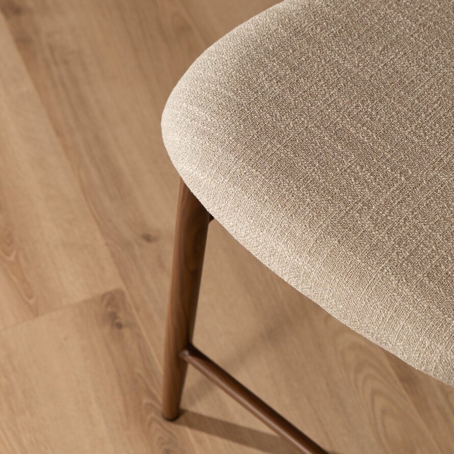 Barkruk Lara taupe linnen 70 cm