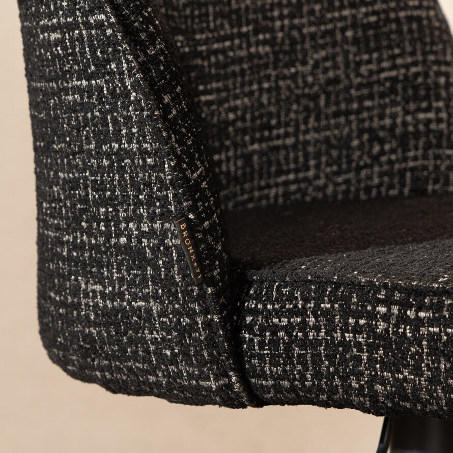 Barkruk Odin zwart polyester 63-83 cm