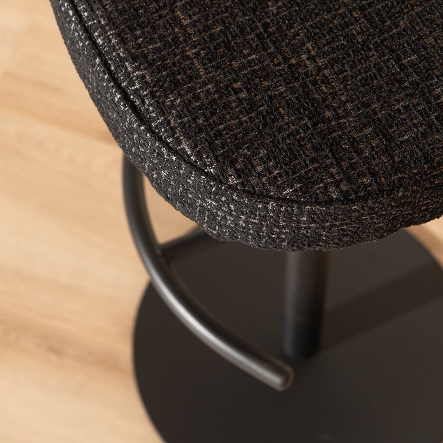 Barkruk Odin zwart polyester 63-83 cm