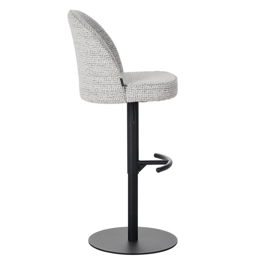 Barkruk Odin off white/zwart polyester 63-83 cm