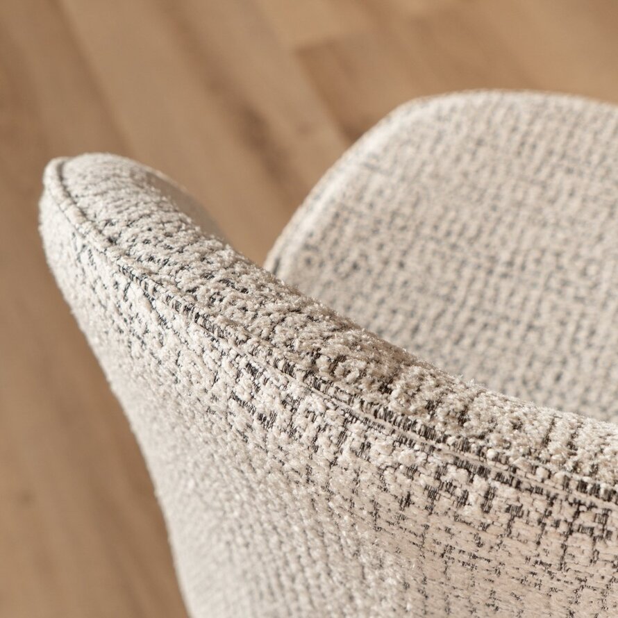 Barkruk Odin off white/zwart polyester 63-83 cm