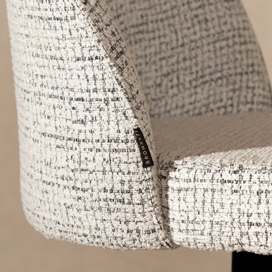 Barkruk Odin off white/zwart polyester 63-83 cm