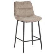 Bronx71 Velvet barkruk Trevi taupe