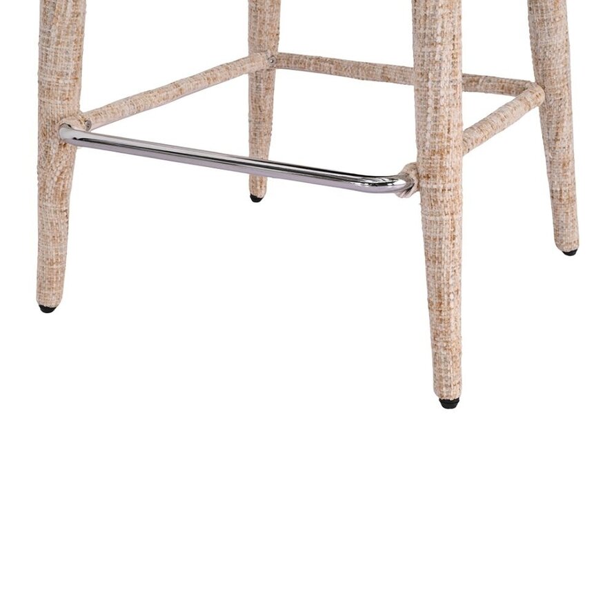 Barkruk Charlie beige chenille 69 cm