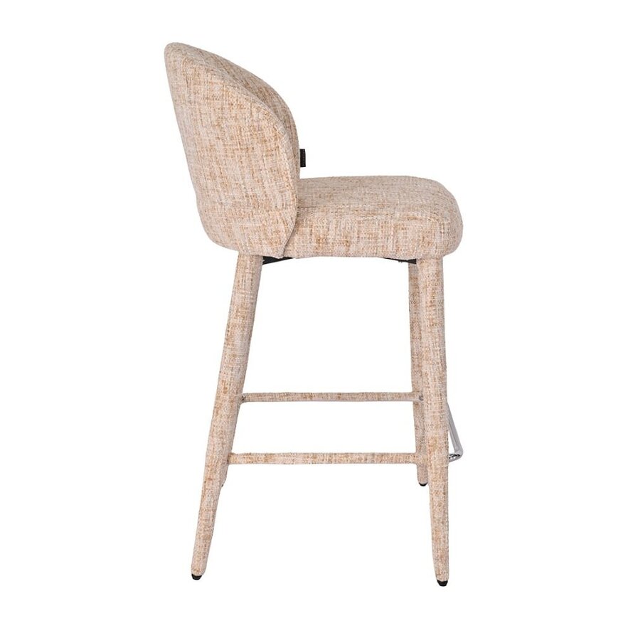 Barkruk Charlie beige chenille 69 cm