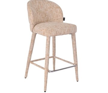 Bronx71 Barkruk Charlie beige chenille 69 cm