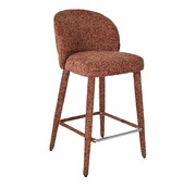 Bronx71 Barkruk Charlie koper chenille 69 cm