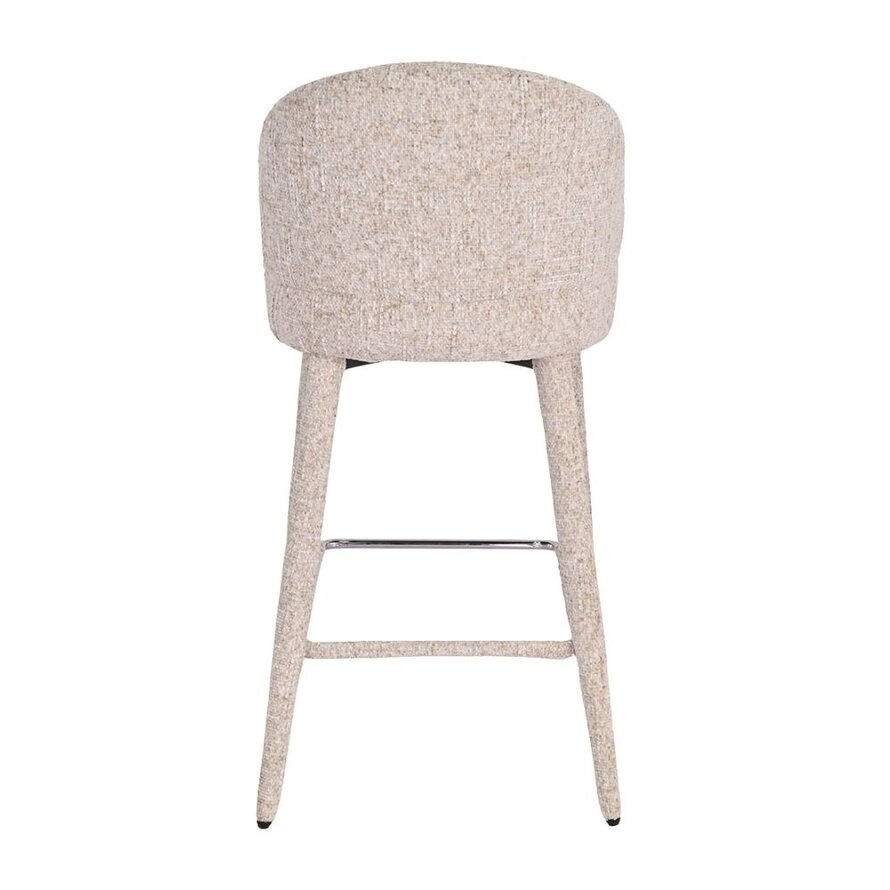 Barkruk Charlie taupe chenille 69 cm