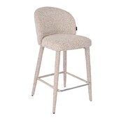 Bronx71 Barkruk Charlie taupe chenille 69 cm