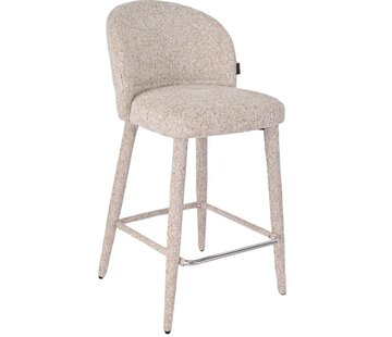 Bronx71 Barkruk Charlie taupe chenille 69 cm