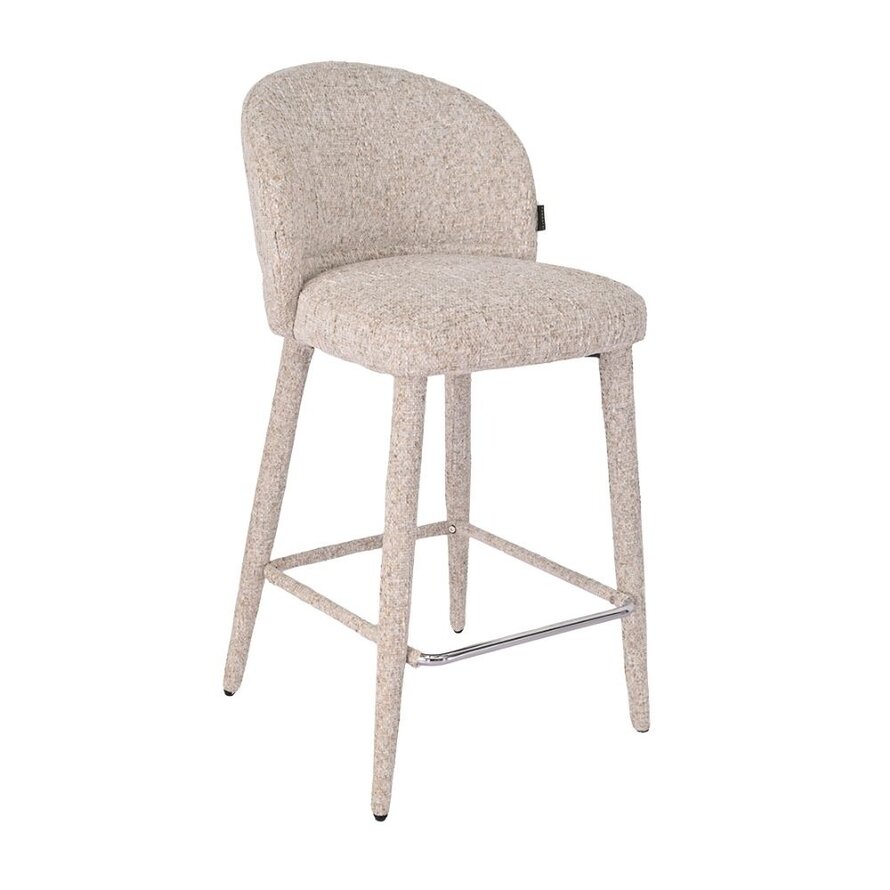 Barkruk Charlie taupe chenille 69 cm