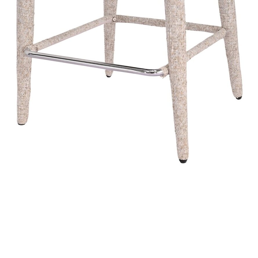 Barkruk Charlie taupe chenille 69 cm