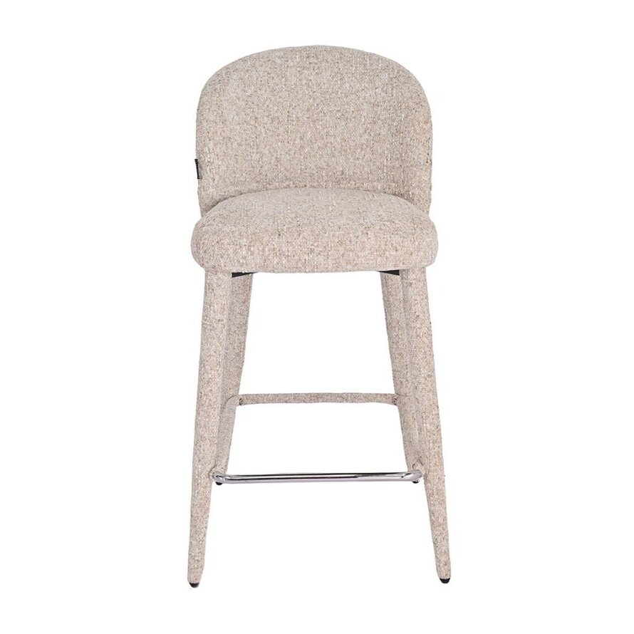 Barkruk Charlie taupe chenille 69 cm