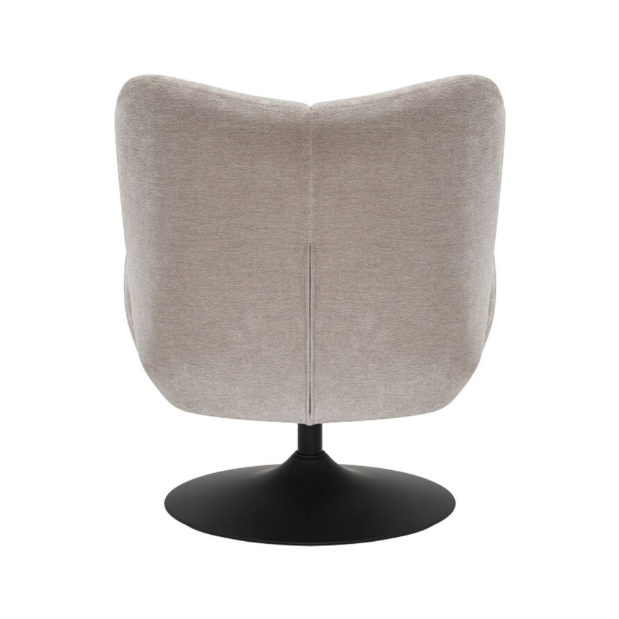 Fauteuil Lise draaibaar chenille taupe