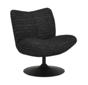 Bronx71 Fauteuil Moira draaibaar polyester zwart